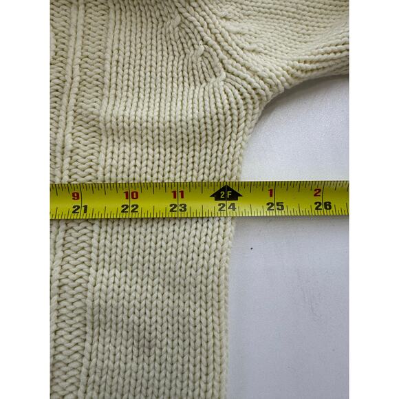 Lord & Taylor Vintage 1960s Men’s Cable Knit Fisherman Acrylic Sweater Large - Picture 6 of 11